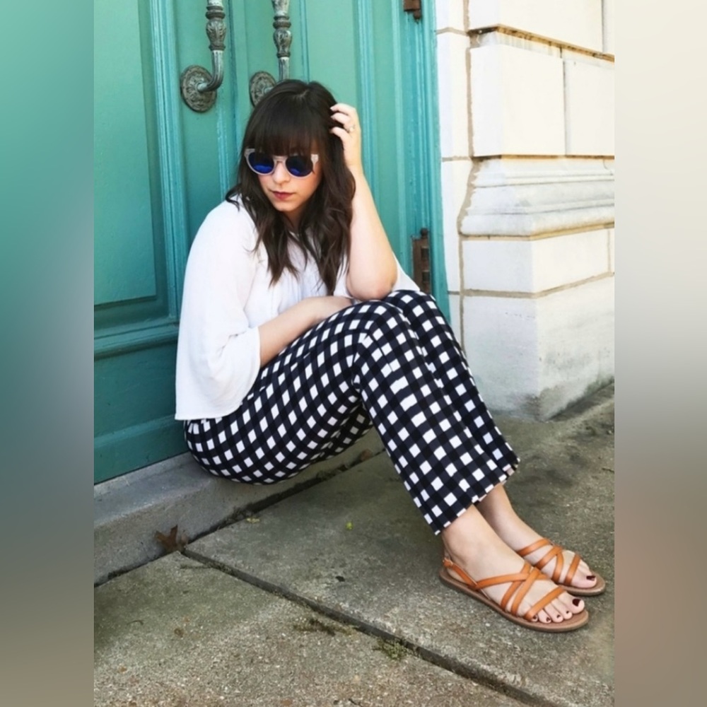 Banana Republic Petite Size 00 Gingham Avery Ankle Pants